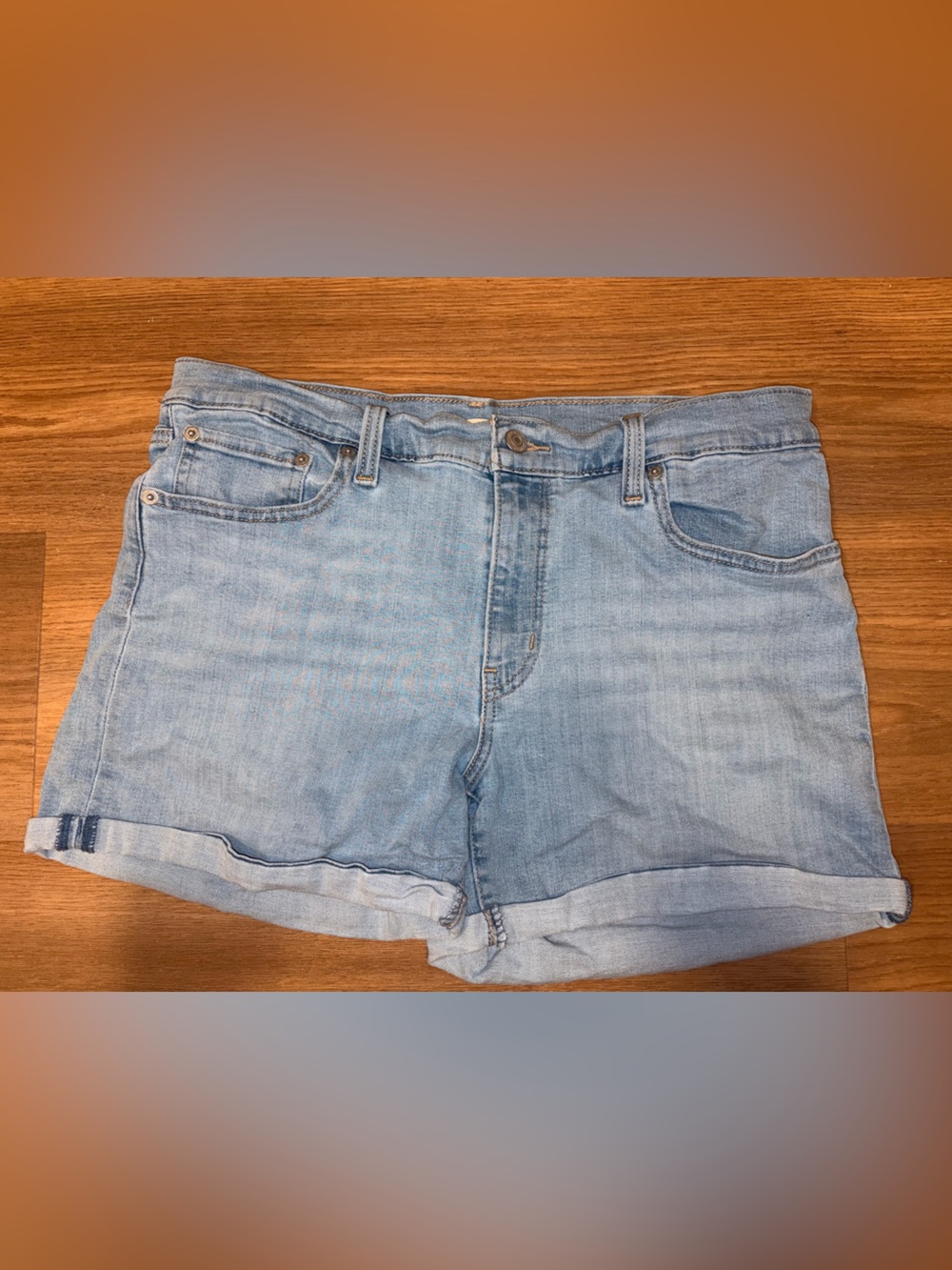 Levi's Light Blue Denim Jean Shorts